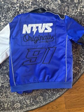 Men's Electric Blue Performance Jacket - 91 Graphic